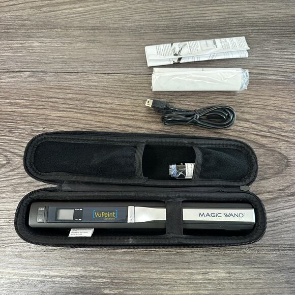 VuPoint Solutions MAGIC WAND Handheld Portable Scanner PDS-ST410 Black w/ Case - Picture 6 of 6